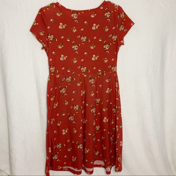 🌟2/$15 SALE Justify Red Floral Skater Dress🌟 - Picture 5 of 5